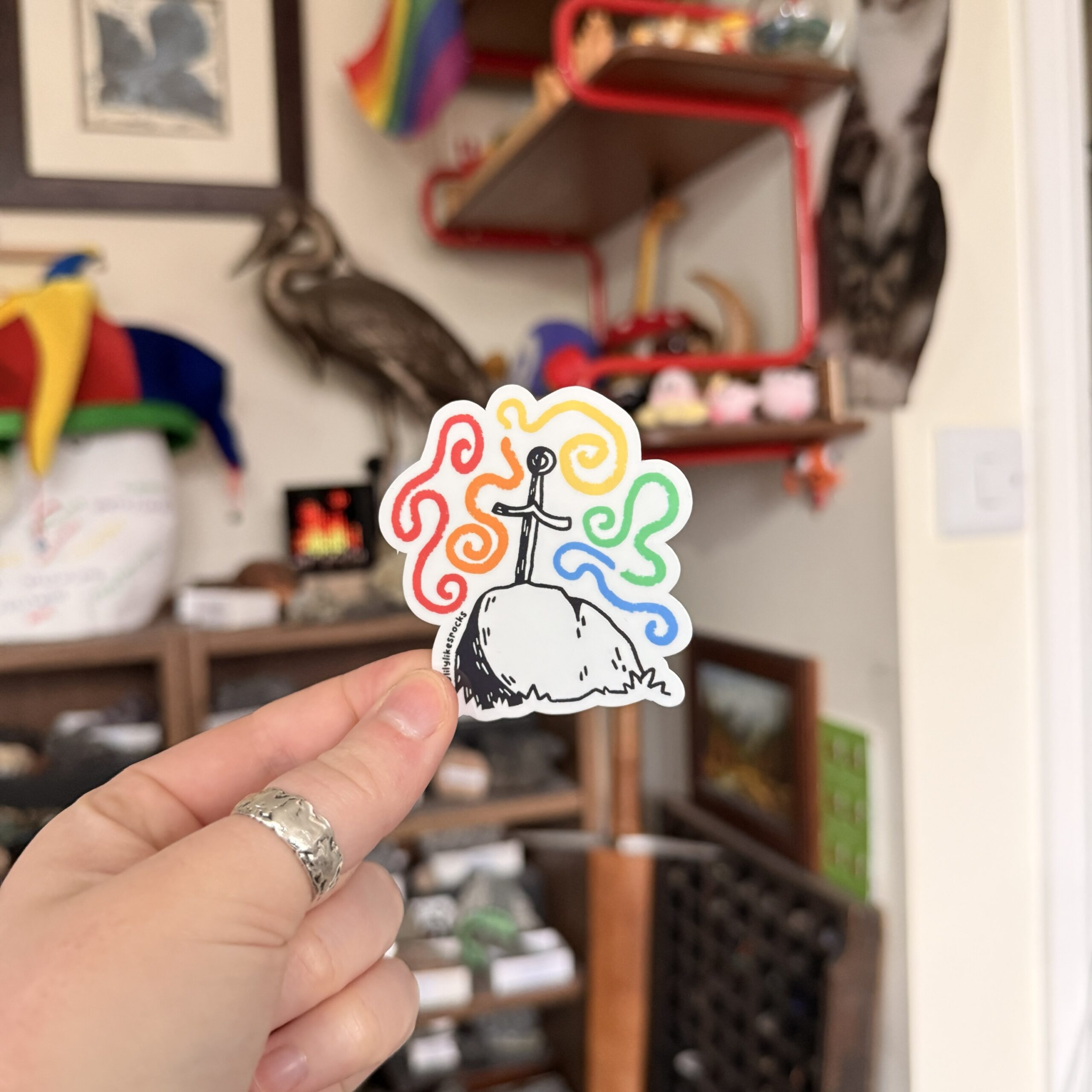 Rainbow Sword Sticker